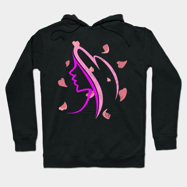 Hot Pink Girl Hoodie by Artistic Design